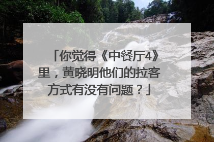 你觉得《中餐厅4》里，黄晓明他们的拉客方式有没有问题？