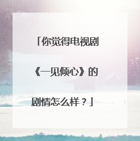 你觉得电视剧《一见倾心》的剧情怎么样？