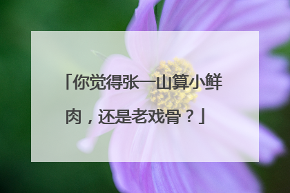 你觉得张一山算小鲜肉，还是老戏骨？