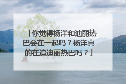 你觉得杨洋和迪丽热巴会在一起吗?杨洋真的在追迪丽热巴吗?