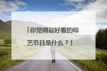 你觉得最好看的综艺节目是什么?