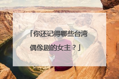 你还记得哪些台湾偶像剧的女主？