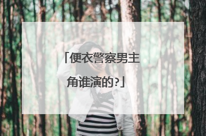 便衣警察男主角谁演的?