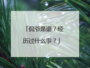 侃爷是谁？经历过什么事？