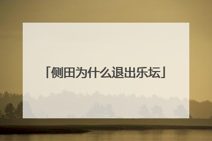 侧田为什么退出乐坛