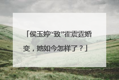 侯玉婷“致”霍震霆婚变，她如今怎样了？
