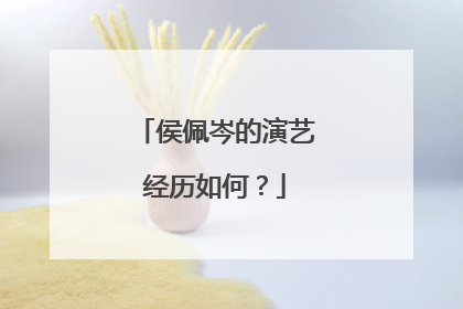 侯佩岑的演艺经历如何？