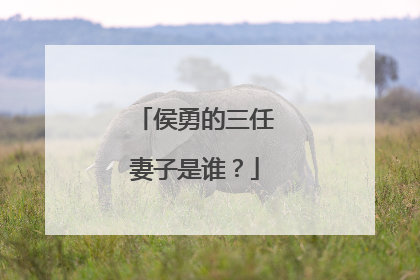 侯勇的三任妻子是谁?