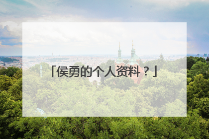 侯勇的个人资料？