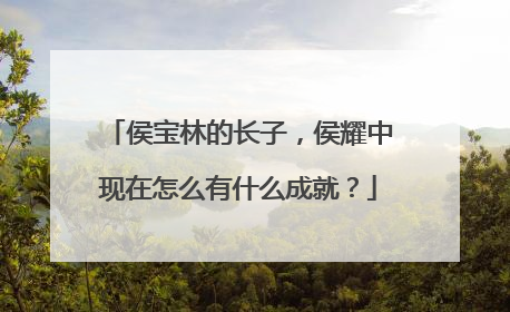 侯宝林的长子，侯耀中现在怎么有什么成就？
