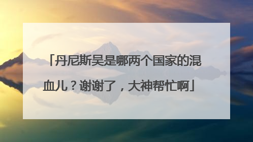 丹尼斯吴是哪两个国家的混血儿?谢谢了,大神帮忙啊