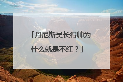 丹尼斯吴长得帅为什么就是不红？