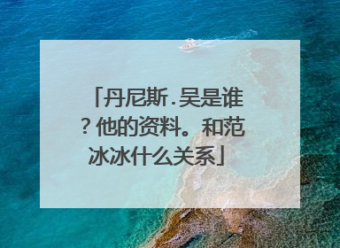 丹尼斯.吴是谁?他的资料。和范冰冰什么关系