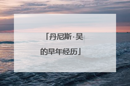 丹尼斯·吴的早年经历