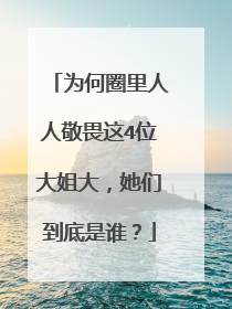 为何圈里人人敬畏这4位大姐大,她们到底是谁?