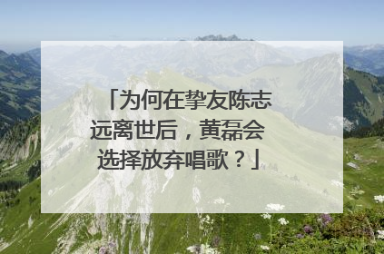 为何在挚友陈志远离世后，黄磊会选择放弃唱歌？