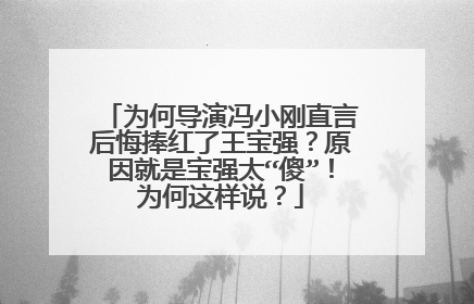 为何导演冯小刚直言后悔捧红了王宝强?原因就是宝强太“傻”!为何这样说?