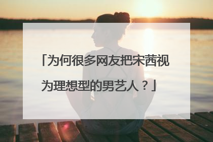 为何很多网友把宋茜视为理想型的男艺人？