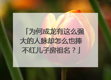 为何成龙有这么强大的人脉却怎么也捧不红儿子房祖名？