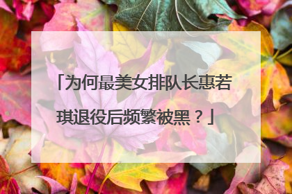 为何最美女排队长惠若琪退役后频繁被黑?