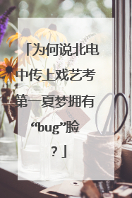 为何说北电中传上戏艺考第一夏梦拥有“bug”脸?