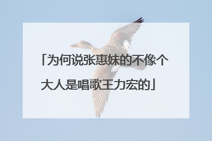 为何说张惠妹的不像个大人是唱歌王力宏的