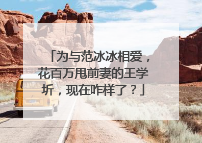 为与范冰冰相爱，花百万甩前妻的王学圻，现在咋样了？