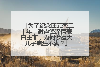 为了纪念锋菲恋二十年，谢霆锋深情表白王菲，为何惨遭大儿子疯狂不满？