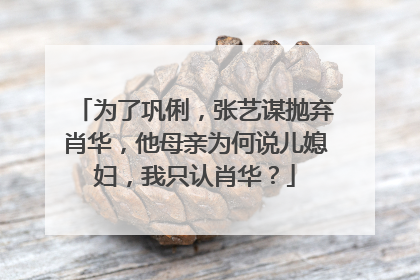 为了巩俐，张艺谋抛弃肖华，他母亲为何说儿媳妇，我只认肖华？