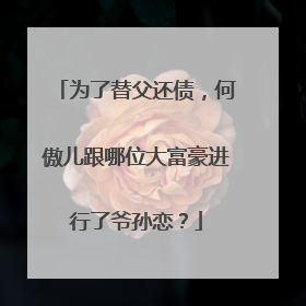 为了替父还债，何傲儿跟哪位大富豪进行了爷孙恋？