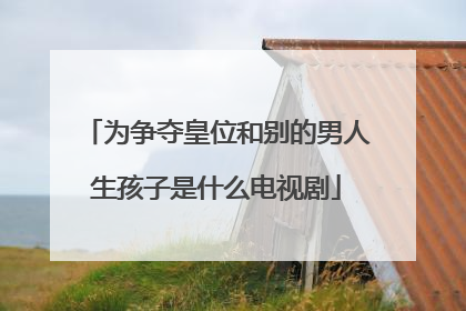 为争夺皇位和别的男人生孩子是什么电视剧