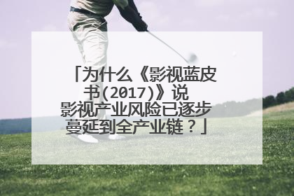 为什么《影视蓝皮书(2017)》说影视产业风险已逐步蔓延到全产业链？