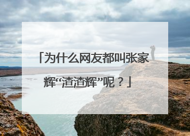 为什么网友都叫张家辉“渣渣辉”呢?