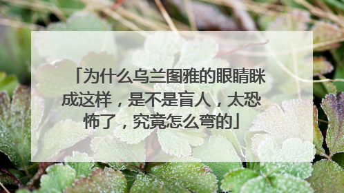 为什么乌兰图雅的眼睛眯成这样,是不是盲人,太恐怖了,究竟怎么弯的