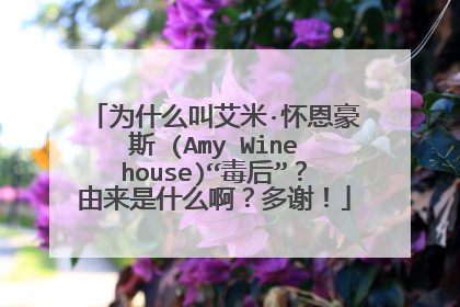为什么叫艾米·怀恩豪斯 (Amy Winehouse)“毒后”？由来是什么啊？多谢！