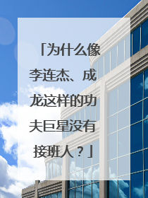 为什么像李连杰、成龙这样的功夫巨星没有接班人？