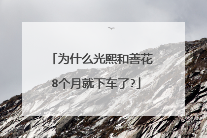 为什么光熙和善花8个月就下车了?
