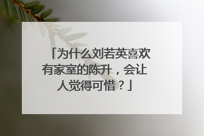 为什么刘若英喜欢有家室的陈升,会让人觉得可惜?