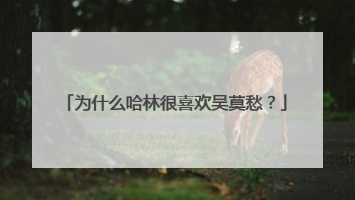 为什么哈林很喜欢吴莫愁?