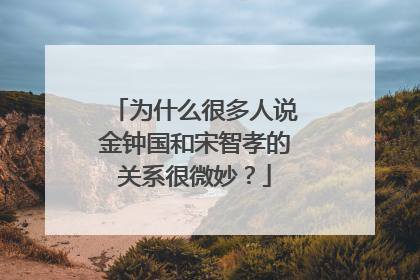 为什么很多人说金钟国和宋智孝的关系很微妙?