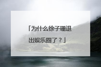 为什么徐子珊退出娱乐圈了？
