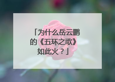 为什么岳云鹏的《五环之歌》如此火？