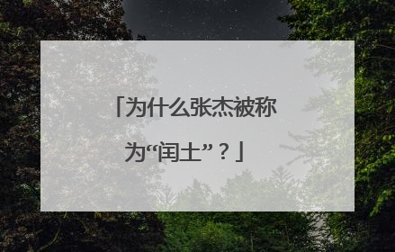 为什么张杰被称为“闰土”?