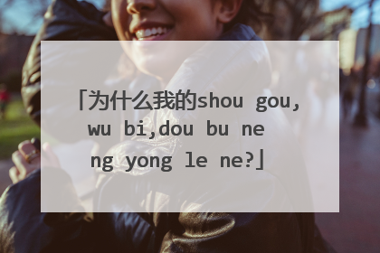 为什么我的shou gou,wu bi,dou bu neng yong le ne?