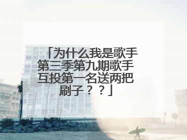 为什么我是歌手第三季第九期歌手互投第一名送两把刷子??