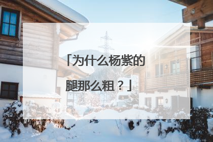 为什么杨紫的腿那么粗?