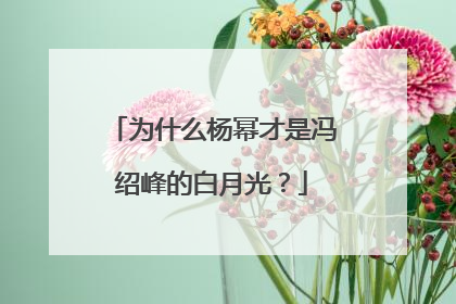 为什么杨幂才是冯绍峰的白月光?