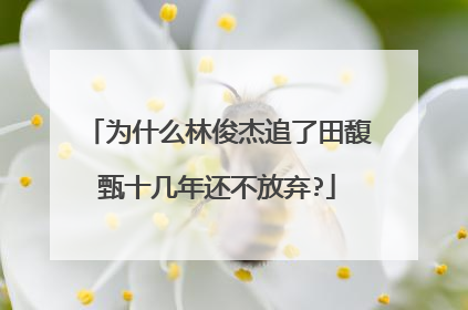 为什么林俊杰追了田馥甄十几年还不放弃?