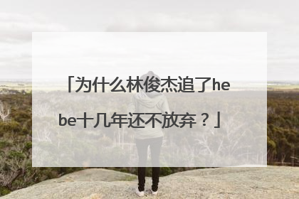 为什么林俊杰追了hebe十几年还不放弃？