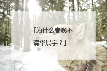 为什么春晚不请华晨宇?